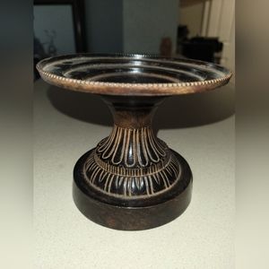 Metal Candle Holder 4.5 inches tall.